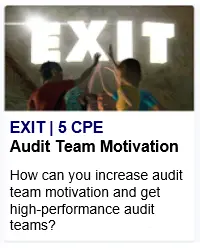 Exit 5 CPE | Audit Team Motivation